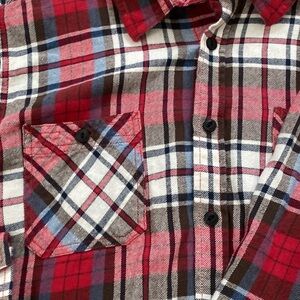 American rag red white flannel size xl